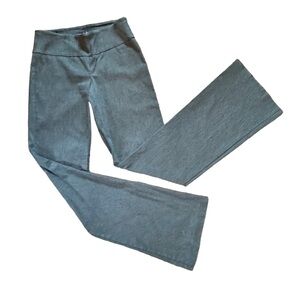 Women's TALL Pull-on Bootcut/Flare Dress Pants in Charcoal Gray Dot Size 10